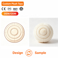Jouet en peluche personnalisé pour animaux de compagnie, résistant aux morsures, en tissu doux, petit ballon de jeu pour animaux, cadeau de fête, approvisionnement en gros