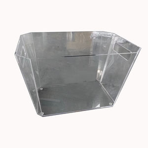 Cubo de hielo Octágono acrílico de lujo reciclable ecológico moderno de alta calidad para fiestas tamaño personalizado y color ligero - Product Image 3