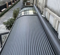Store banne motorisé automatique en alliage d'aluminium pour véranda, toit moderne horizontal extérieur personnalisé, étanche, certifié CE