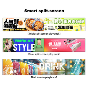 Dài hình dạng thanh hình dạng thông minh chia màn hình quảng cáo hiển thị hình cầu trong nhà kéo dài màn hình cửa hàng bán lẻ tàu điện ngầm LED hiển thị - Product Image 2