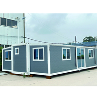 Villa moderne préfabriquée en acier léger prêt à l'emploi de 40 pieds 20 pieds Maison en conteneur extensible de 2 3 4 5 chambres à coucher à vendre Maison mobile