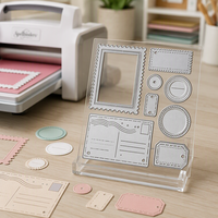 Ensemble de matrices de découpe en métal pour cartes postales vintage, matrices de gaufrage rétro pour lignes de timbrage, pour la création de cartes, le scrapbooking et les loisirs créatifs en papier