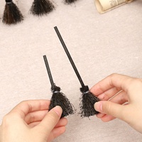 Mini balai décoratif d'Halloween, accessoires pour maison de poupée, accessoires de décoration faits main DIY, vente en gros