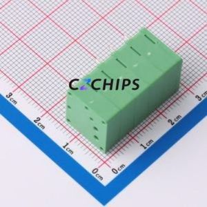 MX205R-5.0-05P-GN01-Cu-A Spring Terminal Block Through hole Component (THT),P=5mm Connector 1x5P 5mm Green Right Angle Insert - Product Image 2