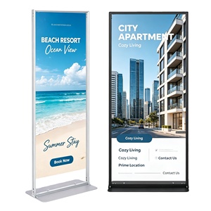 Marco de Soporte para Carteles Publicitarios de Estilo Americano, Tipo L, 80x180cm, de Aluminio Resistente, para Exteriores, Fácil de Montar, Portátil - Product Image 4