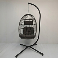 Chaise suspendue en forme d'œuf avec support métallique, idéale pour le jardin, l'extérieur, le salon et l'école – Approvisionnement direct usine