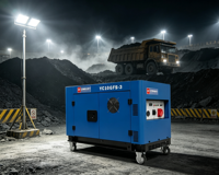 Générateur diesel silencieux monophasé/triphasé YuChai YC10GFS-3 10 kW 400 V/230 V V-Twin portable avec démarrage électrique et AVR