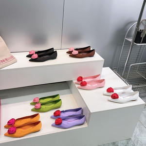 Zapatos de Mujer de Lujo para Verano y Otoño, Antideslizantes, Ligeros, Transpirables, con Cierre Deslizante, Punta Puntiaguda, Antideslizantes, Parte Superior de Satén - Product Image 2