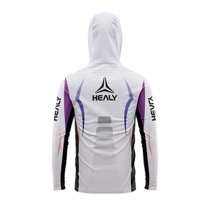 Premium personnalisé UPF 50 chemises à capuche de pêche pour hommes respirant à manches longues Protection UV séchage rapide antibactérien couleur personnalisée - Product Image 2