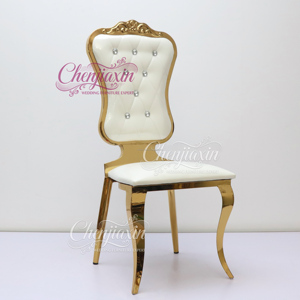 Vente en gros <span class=keywords><strong>de</strong></span> meubles bon marché pour hôtels, chaises <span class=keywords><strong>de</strong></span> luxe commerciales empilables en métal doré pour décoration <span class=keywords><strong>de</strong></span> mariage, pour fêtes et événements - Product Image 2
