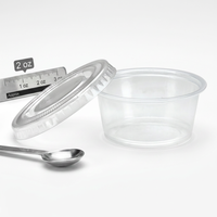Gobelets à condiments Kingstar de 2 oz en PP de qualité alimentaire avec couvercles à clipser sécurisés pour sauces, vinaigrettes et échantillons