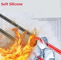 Câble d'extension Bxon en silicone souple 198*0.08mm, cuivre étamé 18AWG 15A, 1m, 4mm, avec fiche banane de sécurité mâle-femelle 100cm