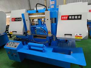 Haute précision GB4240 <span class=keywords><strong>petite</strong></span> découpeuse de barre métallique <span class=keywords><strong>scie</strong></span> à ruban horizontale semi-automatique à Double colonne méthode de Tension mécanique - Product Image 2