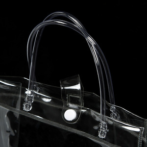 <span class=keywords><strong>Borsa</strong></span> personalizzata <span class=keywords><strong>con</strong></span> logo in PVC confezione regalo <span class=keywords><strong>chiusura</strong></span> <span class=keywords><strong>a</strong></span> <span class=keywords><strong>scatto</strong></span> in plastica trasparente in PVC Tote Bag - Product Image 2