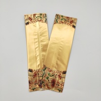 Prix bas, sachet debout à soufflet latéral en BOPP, couleur or, impression en gravure, sachet d'emballage pour thé, pour aliments en conserve et chewing-gum