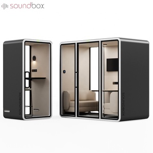 Cabina Ufficio Insonorizzata per 4 Persone, Stanza Silenziosa per Riunioni Aziendali - Product Image 1