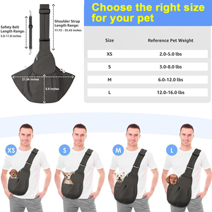 Pet Dog Carrier Sling Bag Soft Padded Shoulder <b>Backpack</b> for Outdoor Travel Hiking Adjustable Strap <b>Cat</b> Carriers Sling <b>Backpack</b> - Product Image 2