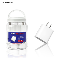 Monfonk Superstore adaptor daya khusus Pd 20W USB C pengisi daya ponsel botol untuk pengisi daya iphone pengisi daya Cepat