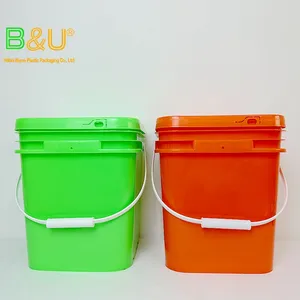 Cubo de plástico cuadrado, Producto Popular, 5L-25L, se puede personalizar el color, adecuado para suministros químicos agrícolas