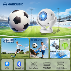 Nouveau design HY320F FHD, projecteur LCD à courte focale compatible 8K, Android 14, 500 lumens, 1+8 Go, mini portable - Product Image 2