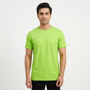 Camiseta Formal de Hombre, 100% Algodón, Calidad Premium, Estampado Frontal, Color Sólido, Personalizable, Corte Holgado - Product Image 1