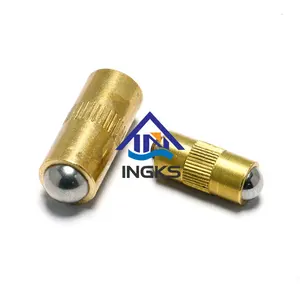 Wuxi Ingks Made Customized Brass Knurled Body Double Ends Spring Loaded Plunger Pin