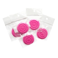 RisingLand Baki Perekat PVC Sekali Pakai Ringan Bentuk Bunga Tempat Lem Bulu Mata Ramah Kulit Alami Lembut 50pcs/OPP