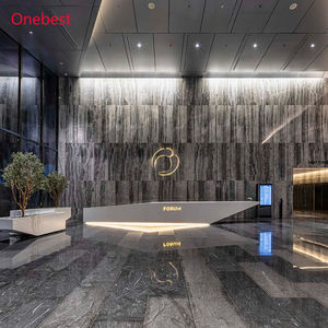 Incrédiible comptoir <span class=keywords><strong>de</strong></span> réception d'hôtel en surface solide avec logo LED, comptoirs <span class=keywords><strong>de</strong></span> service avant pour restaurants et administrations - Product Image 5