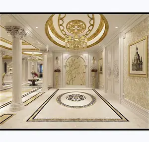 Waterjet Medallion Foyer Medallion Floor Tile for villa design