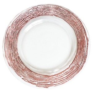 Modernos Platos de Presentación de Cristal de 13 Pulgadas con Borde Ondulado, Transparentes con Borde Dorado/Plateado, Vajilla Redonda Texturizada para Bodas y Hoteles - Product Image 3