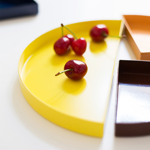 Eisen Metall rundes Tablett für zu Hause Küche Wohnzimmer-zum Servieren von Snacks Kosmetik Schmuck oder Lebensmittel Lagerung und <span class=keywords><strong>Display</strong></span> - Product Image 5