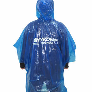 <b>Disposable</b> <b>Rain</b> <b>Poncho</b> with custom logo printing for promotion - Product Image 2