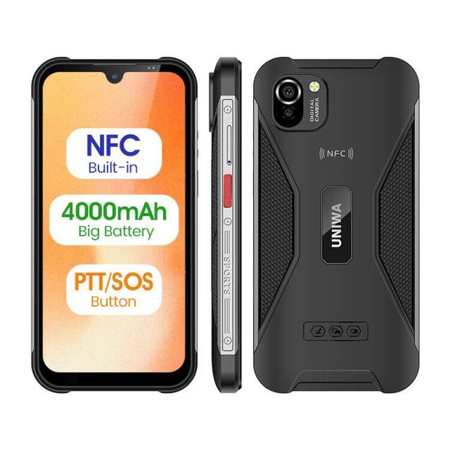 UNIWA W555 5.7 Inch IPS Android Smartphone 3GB+32GB Black Rugged Mobile with GPS WiFi 4G Capabilities
