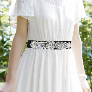 Vendita diretta in fabbrica abiti da donna e da ragazza utilizzano <span class=keywords><strong>cintura</strong></span> in cristallo scintillante impreziosita con <span class=keywords><strong>cintura</strong></span> in strass elasticizzato - Product Image 2
