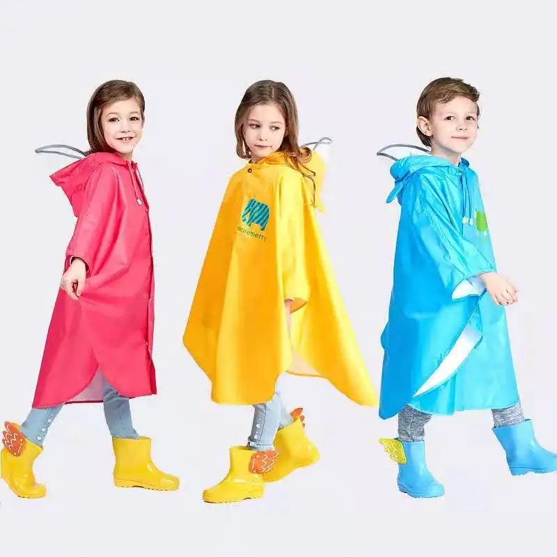 Capa de chuva infantil com desenhos animados