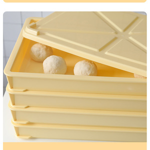 Dough box pizza bread baking fermentation container storage box refrigerated dough awakening bins with lid food plastic crates