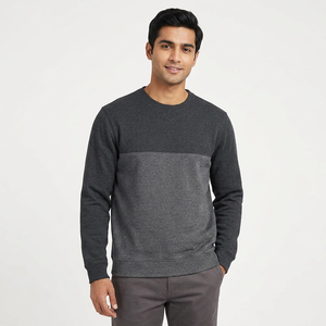 Sudadera con capucha térmica de invierno para hombre, de alta calidad, de terciopelo, con media cremallera, extragrande, 100% algodón, personalizable con logotipo, servicio OEM - Product Image 1