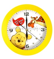 Jam Dinding Plastik Promosi Dial/Logo Kustom 12 Inci Jam Dinding Kuarsa Analog Dekorasi Rumah Jam Murah