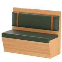 Ensemble table et chaises de restaurant 4 places en bois massif moderne, personnalisable gratuitement, durable, écologique, facile à nettoyer, avec structure métallique, usage commercial