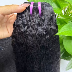 Lots de Cheveux Vierges Kinky Straight Alignés en Gros, Extensions de Cheveux Cambodgiens à Double Trame Faite à la Machine, Toutes Couleurs, Adaptés à la Permanente - Product Image 2