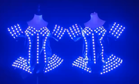 Costume de robot lumineux LED à pixels couleur intégrale pour les fêtes de remise des diplômes, Pâques et les spectacles sur scène KTV