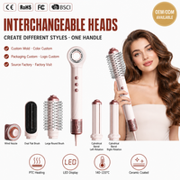 Brosse coiffante électrique en céramique 6-en-1 à air chaud, fer à boucler double tension pour voyage, vente en gros, OEM ODM, couleur personnalisée, marque privée
