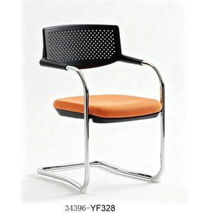 Modern Mesh Office <b>Chair</b> 34396-YF328 Ergonomic Swivel Desk <b>Chair</b> with Fixed Armrests and Plastic Base - Product Image 2