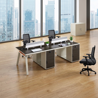 Poste de travail de bureau individuel moderne en bois avec cloison de séparation et table, ensemble de mobilier pour employés, vente en gros