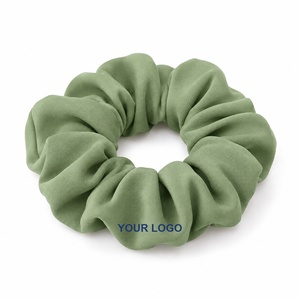 Scrunchie en polyester imprimé couleur, élastique pour cheveux, logo personnalisé, transfert thermique, promotion en gros - Product Image 5