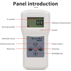 Medidor de umidade de madeira têxtil por indução MS310 Digitas 0-90% de alta precisão Detector de madeira serrada com luz de fundo - Product Image 4
