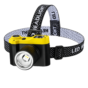 Nouvelle Lampe Frontale d'Extérieur Transfrontalière à Lumière Puissante avec Capteur, Lumière de Caméra à Trois Sources Simulées, Étanche IP44, Lumière du Jour 6000K - Product Image 1