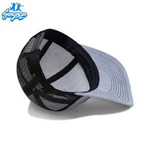 Sombrero de malla de verano microcurvado para hombre, sombrero de conductor de camión bloqueado de Color, protección solar personalizada para exteriores, divertidos caspes y sombreros de ala plana - Product Image 3