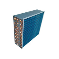 Intercambiador de Calor para Refrigerador y Calentador de Aire, Serpentín de Enfriamiento DX para Agua Caliente, Tubo de Cobre, Aleta de Aluminio Azul, Condensador Seco, Serpentín Evaporador