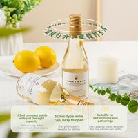 Vin blanc semi-doux Chardonnay australien 187ml |   Petite bouteille pour assortir les plats et desserts lors de fêtes